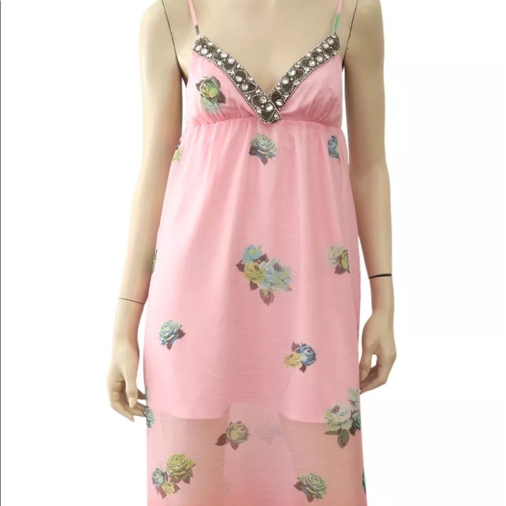 Beach bunny maxi dress coverup pink "good girl"